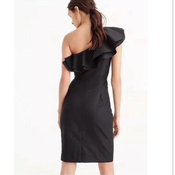 J Crew One Shoulder Ruffle Dress - Picture 4 of 8